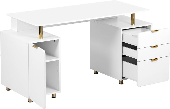 Elegant 57" W Executive Desk - Image 7