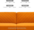 mopio 76.4" Futon Sofa Bed, Sleeper Sofa, Mid Century Modern Futon Couch - Image 8