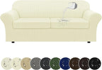 100% WaterproofCouch Cover 3-Piece Set Striped Sofa Slipcovers by Pfrstuv