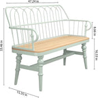 DIBRATY Entryway Bench, Spindle Back Wooden Dinning Bench, Farmhouse Foyer Bench - Image 2