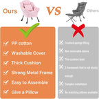 Lazy Chair for Living Room, Large Pink Accent Chair - Image 6