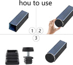 8Pcs Adjustable Leveling Feet 25 x 25mm Square Insert Kit Furniture Glide - Image 6