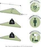 Furinno Rossi Triangle Floating Shelves - Image 3