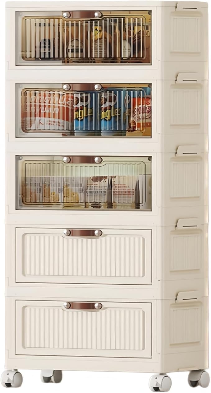 5-Tier Foldable Storage Cabinet by FoldTrend