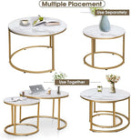 Garden 4 you Nesting Coffee Table Faux White Marble - Image 6