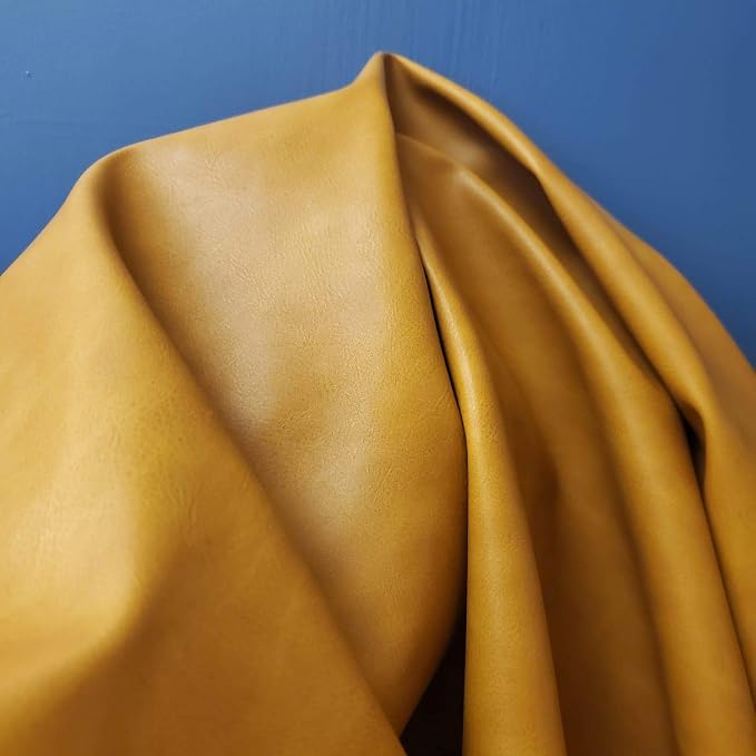 NAT Leathers | Caramel Light Tan Nude Beige Soft Faux Vegan Leather PU {Peta - Image 3