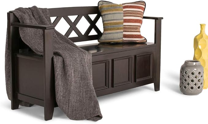 SIMPLIHOME Amherst Entryway Storage Bench - Image 3