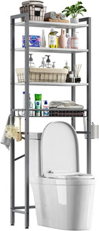 Kalrin Over-The-Toilet Storage Rack, 4-Tier Bathroom Organizer Shelf Over Toilet - Image 9