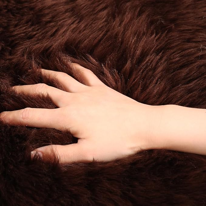 IRIWOOL Premium Genuine Fur Sheepskin Rug Real Australia Sheepskin Natural - Image 6