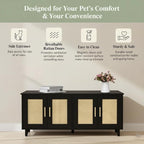 Homhedy Boho Cat Litter Box Enclosure - Image 4