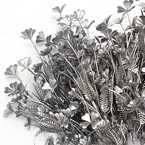 Artificial Plants for Christmas, CATTREE Plastic Grass Faux Shrubs Fake Leaves Simulation Flowers Bushes Home Indoor Outdoor Garden Wedding Festival Decoration Hall Table Planter Filler – Silver 2 Pcs - Image 6