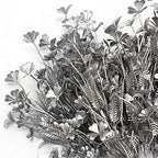 Artificial Plants for Christmas, CATTREE Plastic Grass Faux Shrubs Fake Leaves Simulation Flowers Bushes Home Indoor Outdoor Garden Wedding Festival Decoration Hall Table Planter Filler – Silver 2 Pcs - Image 6