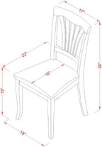 East West Furniture Avon 36" Linen Dining Chairs in Saddle Brown - Image 3