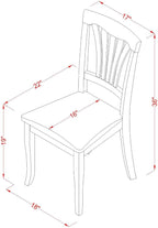 East West Furniture AVC-SBR-LC Avon Dining Chairs - Image 3