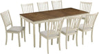 AMERLIFE 9-Piece Farmhouse Solid Wood Dining Table Set - Image 9