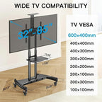 PERLESMITH Rolling TV Stand - Image 2