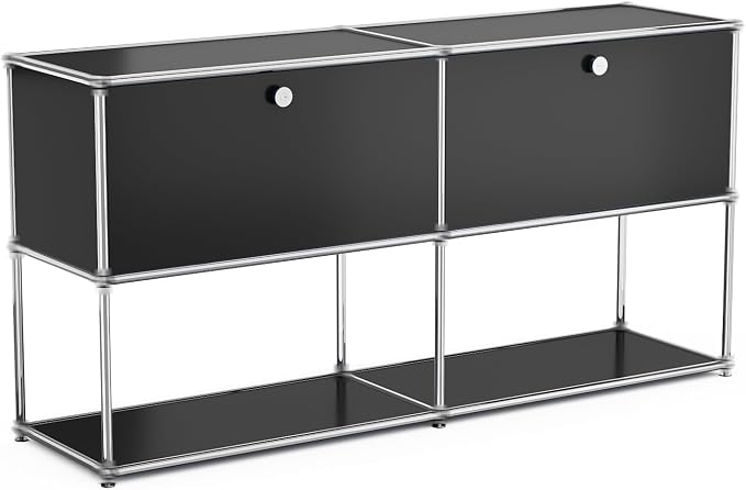 Modern Storage Cabinet Black F Versatile Free-Standing Organizer by ARVORAHome