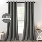 MIULEE 100% Blackout Linen Curtains by MIULEE