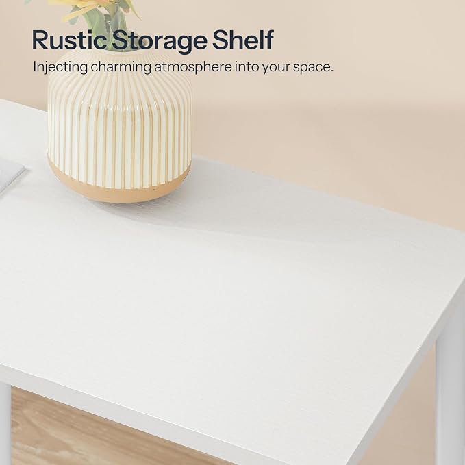 HOOBRO Side Table with Charging Station, Nightstand with 2-Layer Storage Shelves - Image 9