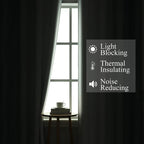Stone Blue and Greyish White Blackout Curtains - Image 3