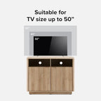 mopio Brooklyn Corner Storage Cabinet, Mid Century Modern Buffet, Entertainment - Image 5