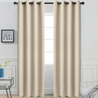 Yakamok Room Darkening Curtains 52x84 inch Length Cream Beige-Living Room | 2 by Yakamok