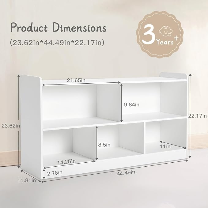 Montessori Shelf, Wooden Toy Storage Organizer - Image 2