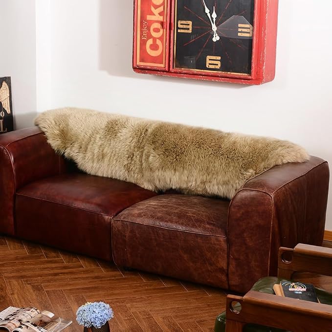LLB Genuine Sheepskin Area Rug Wool Rug Fur Carpet Fluffy Shaggy Fur Rug - Image 5