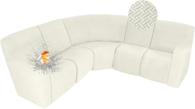 ALIECOM 100% Waterproof Recliner Sectional Couch Covers L Shape Stretch Corner by ALIECOM
