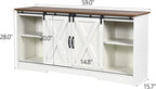 4 EVER WINNER TV Stand for 65 Inch TV for Living Room, Modern Farmhouse Barn - Image 2