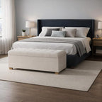 Homepop Home Decor | Upholstered Large Tufted Ottoman Storage Bench | Ottoman - Image 2