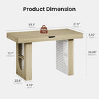 55" Convertible Computer Desk, 2-in-1 Flip-Top Desk & Dining Table - Image 2