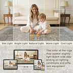 5x7 Area Rugs Living Room: Bedroom Washable Carpet Warm Taupe | Large Vintage - Image 5