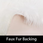 Latepis White Faux Fur Sheepskin Rug 4x6 - Image 3
