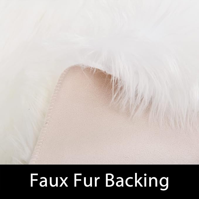 Latepis Area Rugs 6x9 Faux Fur Sheepskin Rug - Image 4