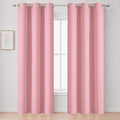 Blackout Curtains 42 x 95 inch/Pink Curtains Set of 2 Panels/Thermal Insulated by Lemomo