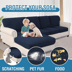H.VERSAILTEX Sectional Couch Covers 8 Pieces Stretch Sofa Covers - Image 7