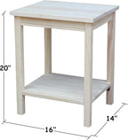 International Concepts Portman Accent Table 16"W × 14"D × 20"H, Solid Parawood - Image 3