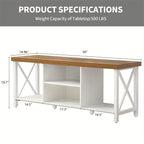 GAZHOME TV Stand for TV up to 55 Inches, TV Cabinet - Image 3