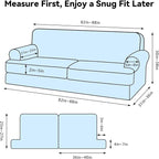 Waterproof Couch Cover 3-Piece Set Striped Sofa Slipcovers - Image 6