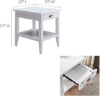 Leick Home Laurent 20 in. Solid Wood End Table - Image 3