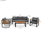 4-Pieces Outdoor Patio Sectional Sofa Set - Image 3