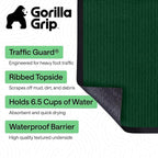 GORILLA GRIP Waterproof Traffic Guard Door Mat, Indoor Outdoor Heavy Duty - Image 2