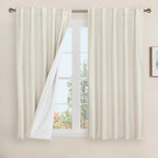 Natural 100% Blackout Linen Curtains by LAMIT