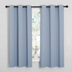 NICETOWN Vintage Blue Blackout Curtains 54 inches Length by NICETOWN