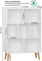 YAHARBO White Bookshelf, 3 Tier Book Shelf - Image 3