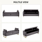 65" End of Bed Storage Bench, Modern Storage Benches - Image 7