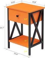 VECELO Nightstands Set of 2, Modern Bedside End Tables, Night Stands - Image 3