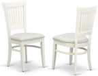 East West Furniture NDVA5-LWH-C 5 Piece Modern Dining Table Set Includes a - Image 4