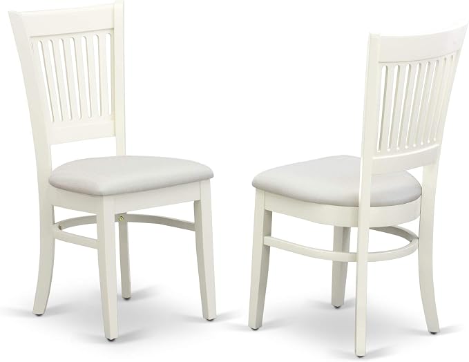 East West Furniture NDVA3-LWH-C 3 Piece Kitchen Table & Chairs Set Contains a - Image 4